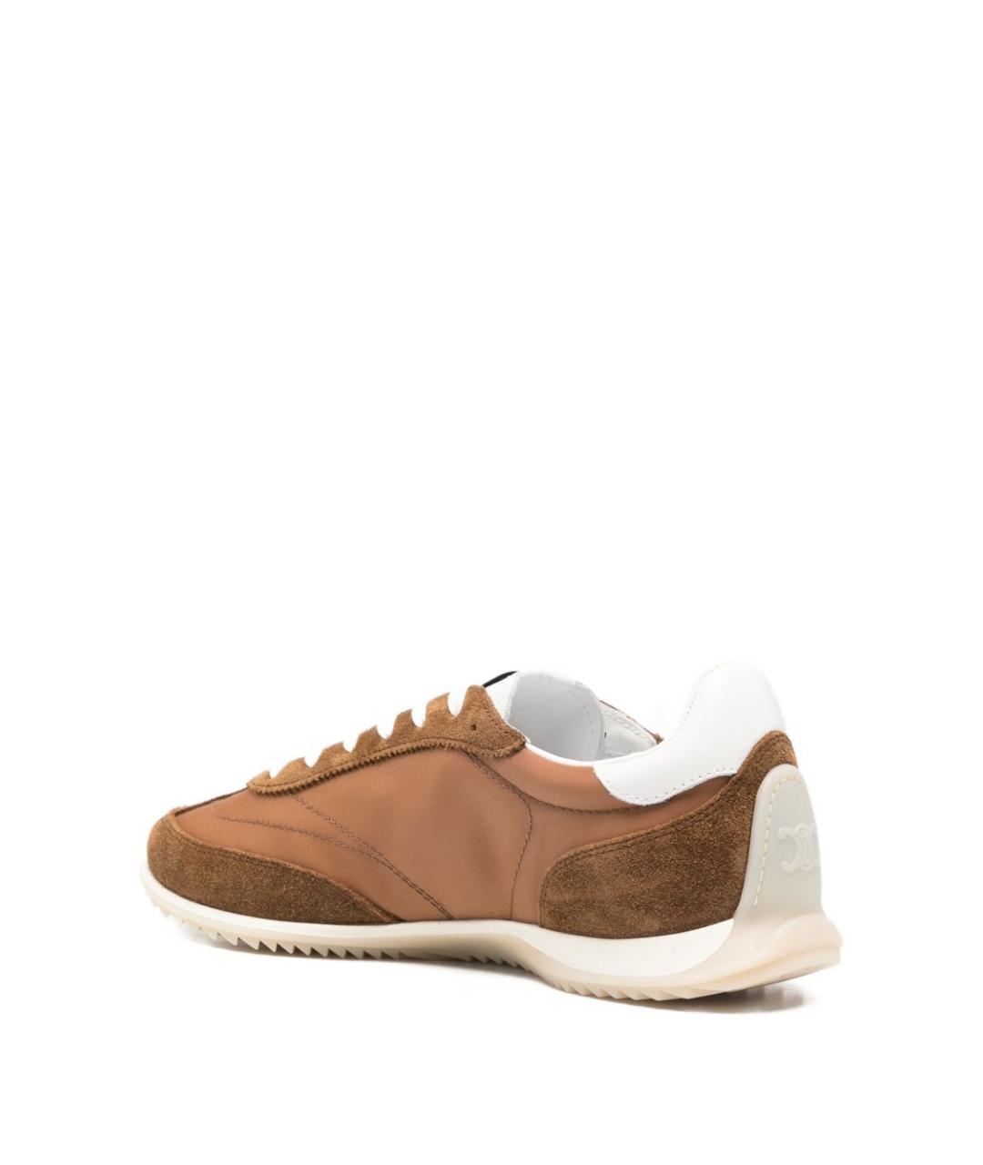 CELINE Коричневые текстильные кроссовки, фото 4