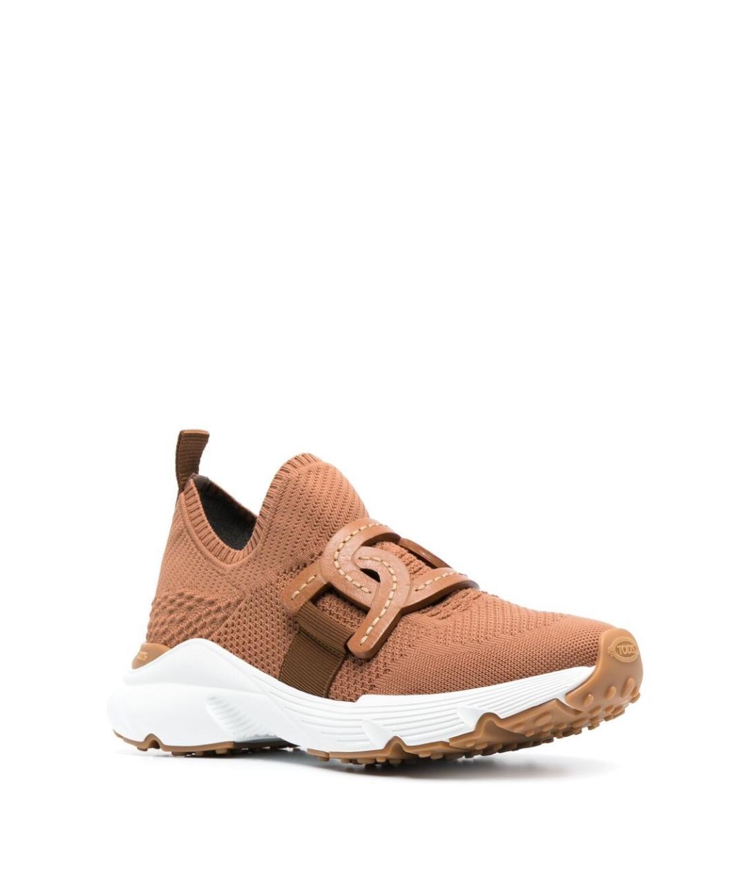 TOD'S Бежевые текстильные кроссовки, фото 3