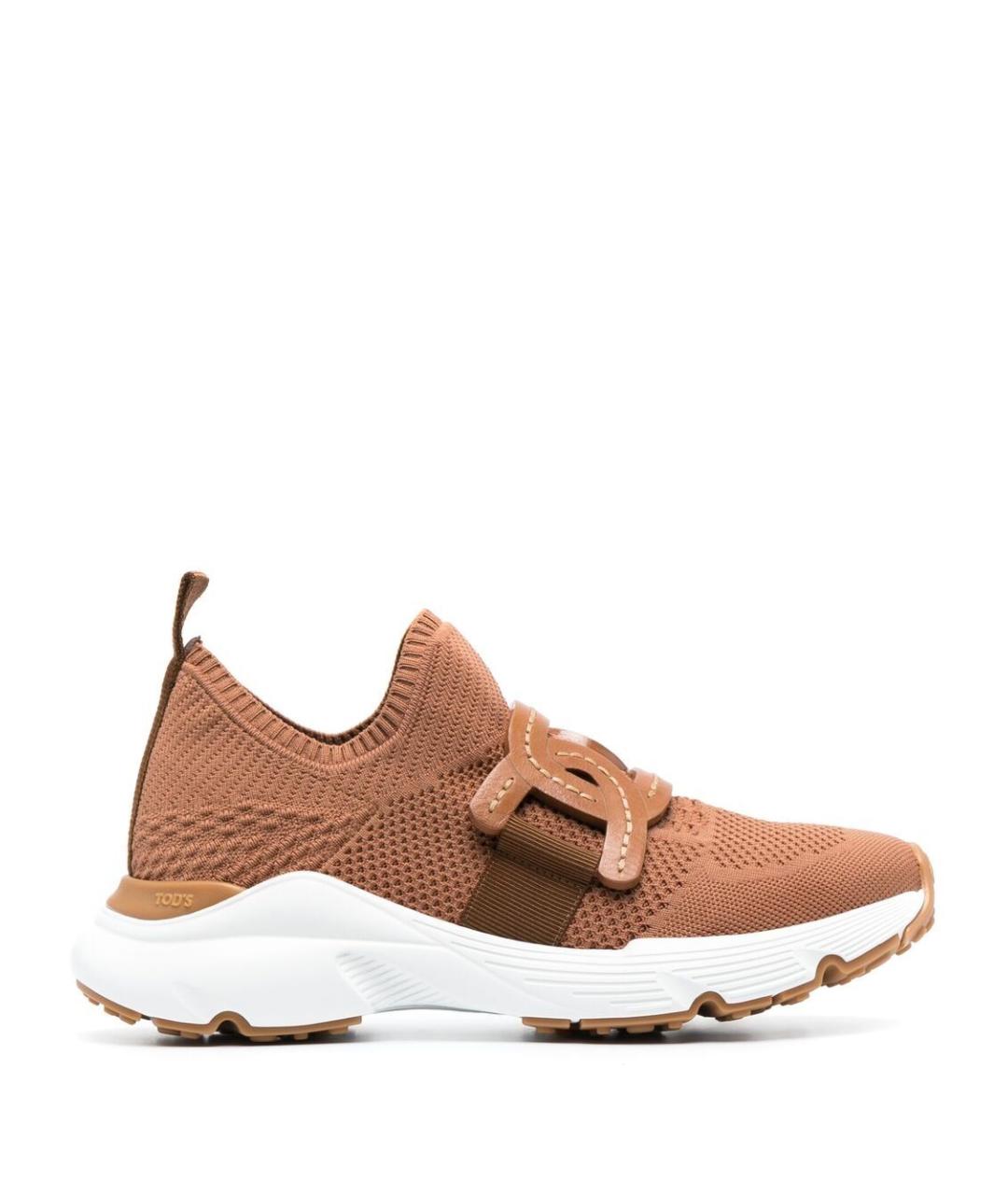 TOD'S Бежевые текстильные кроссовки, фото 1