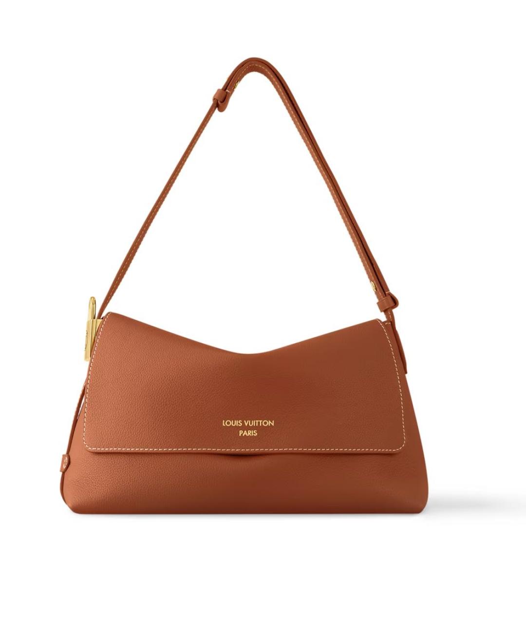 LOUIS VUITTON Коричневая кожаная сумка через плечо, фото 1