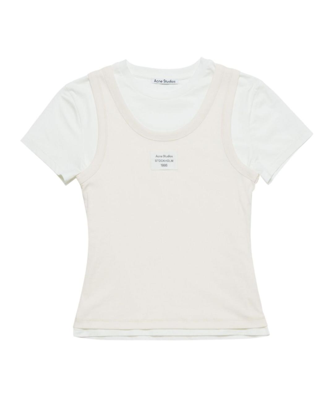 ACNE STUDIOS Белая хлопковая футболка, фото 1