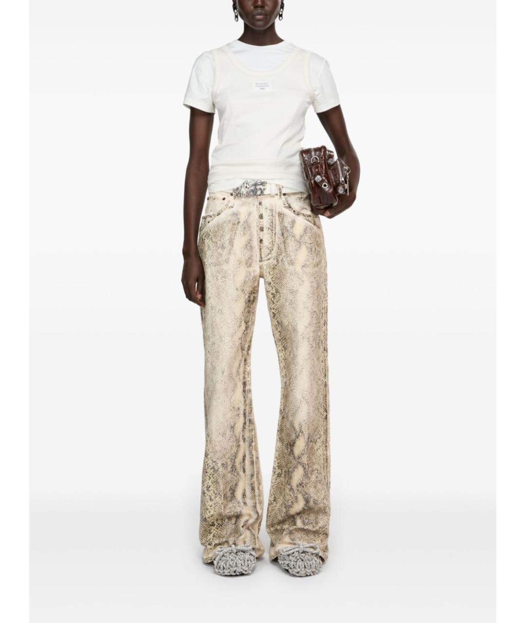 ACNE STUDIOS Белая хлопковая футболка, фото 4