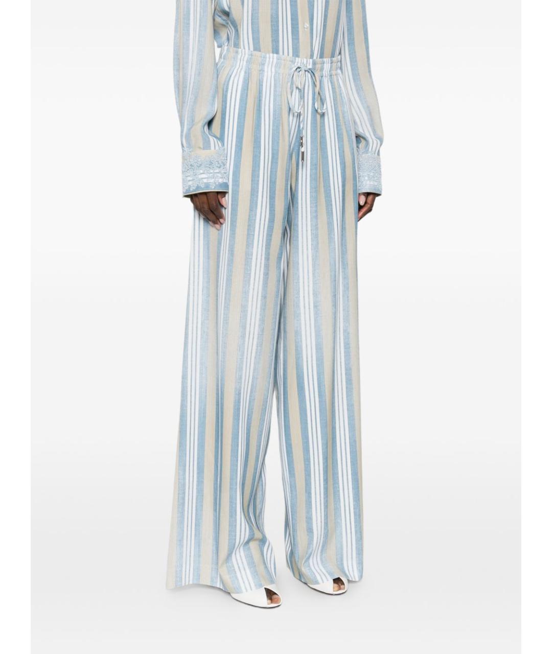 ERMANNO SCERVINO Мульти вискозные брюки широкие, фото 4