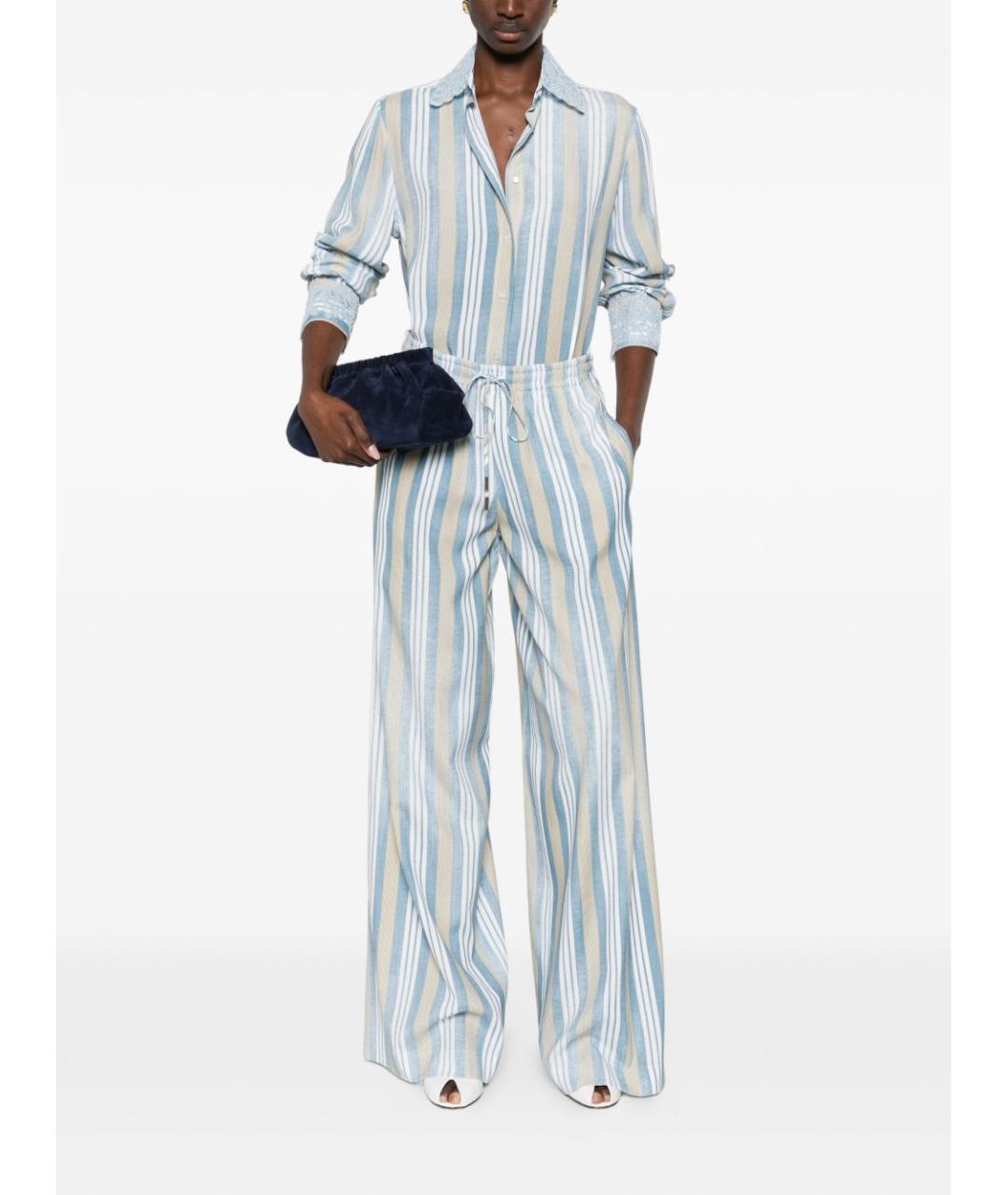 ERMANNO SCERVINO Мульти вискозные брюки широкие, фото 2