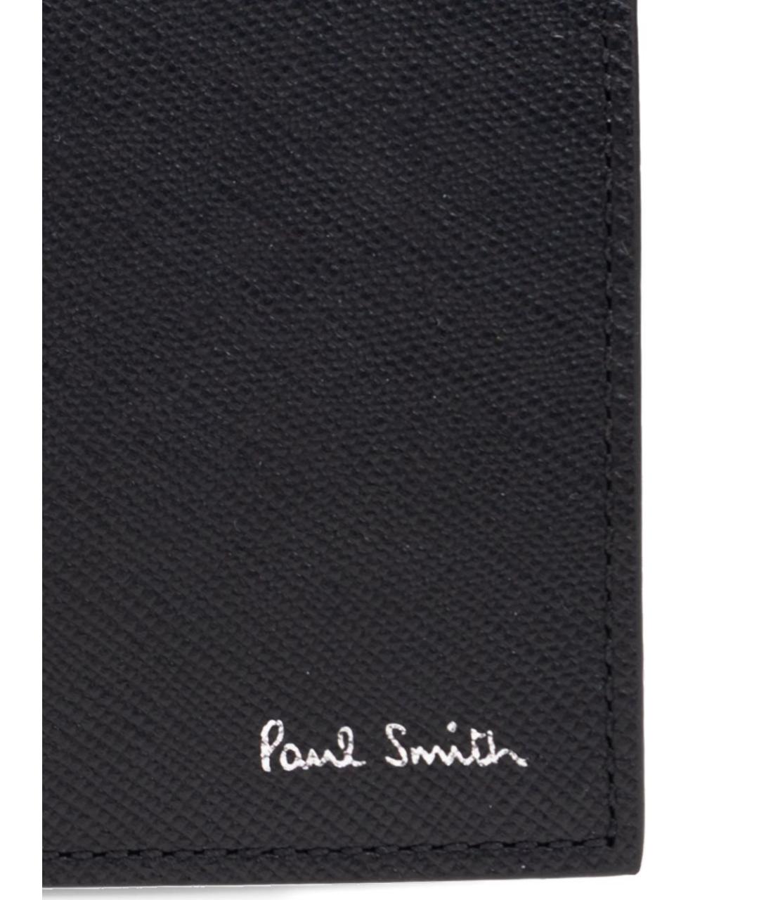 PAUL SMITH Черный кожаный кошелек, фото 2