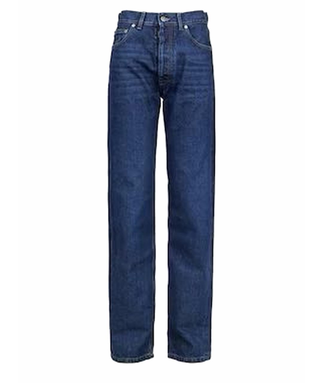 MAISON MARGIELA Синие хлопковые прямые джинсы, фото 1