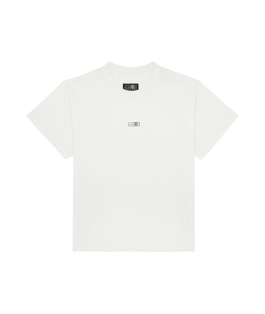 MM6 MAISON MARGIELA Белая хлопковая футболка, фото 1