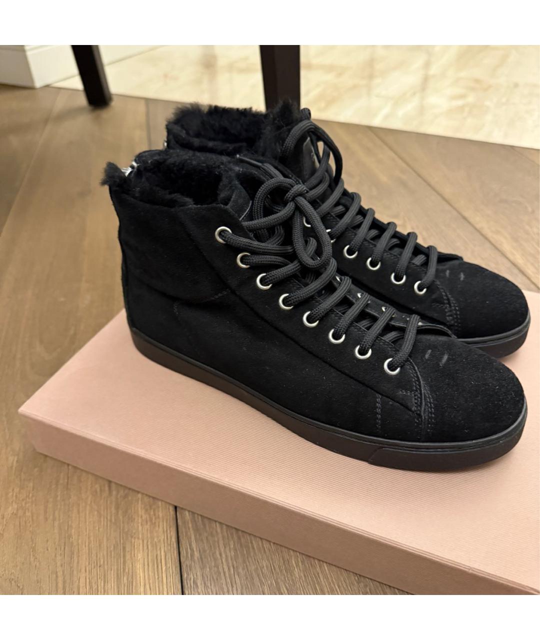 GIANVITO ROSSI Черные замшевые ботинки, фото 2