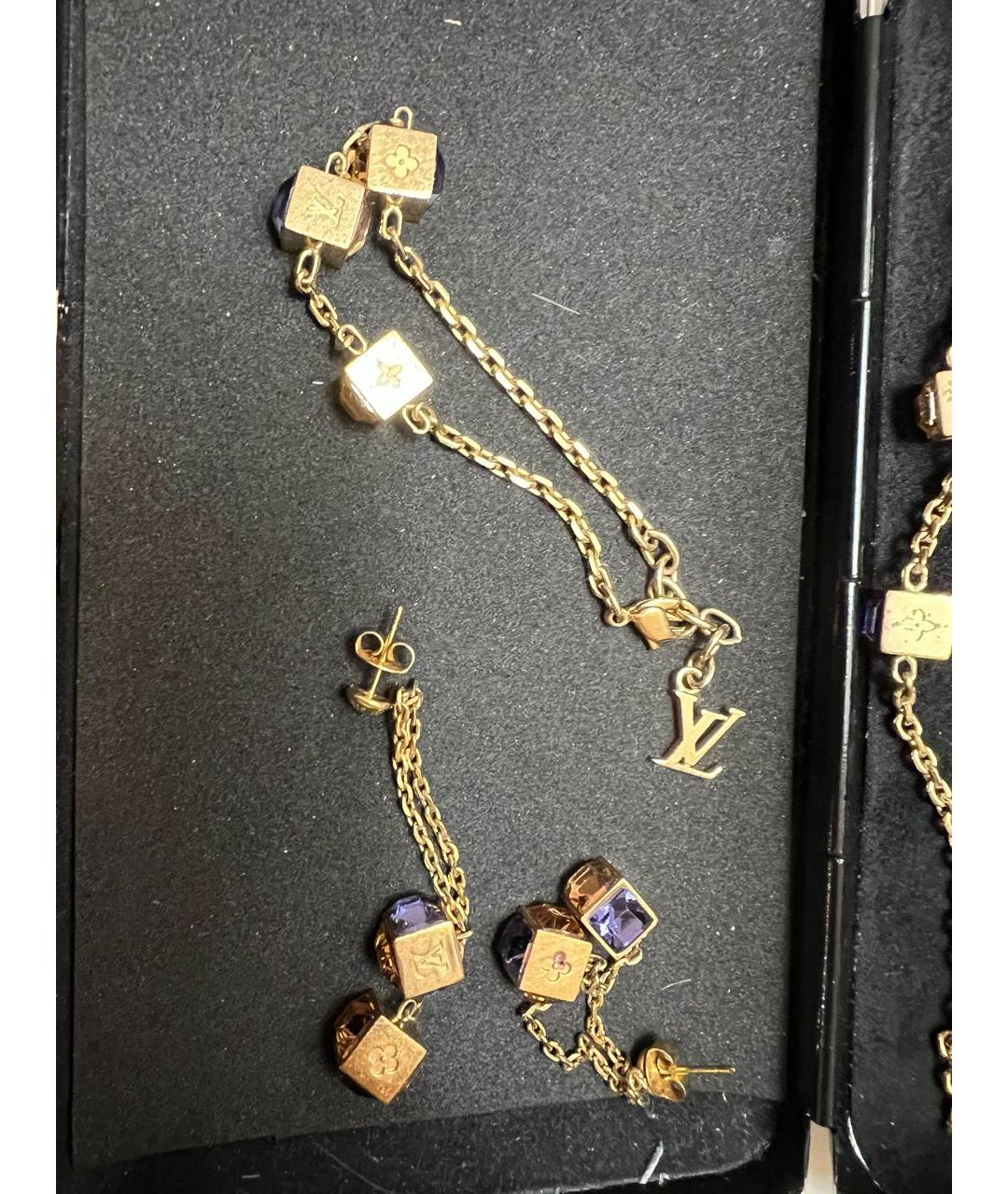 LOUIS VUITTON Золотой металлический комплект, фото 2