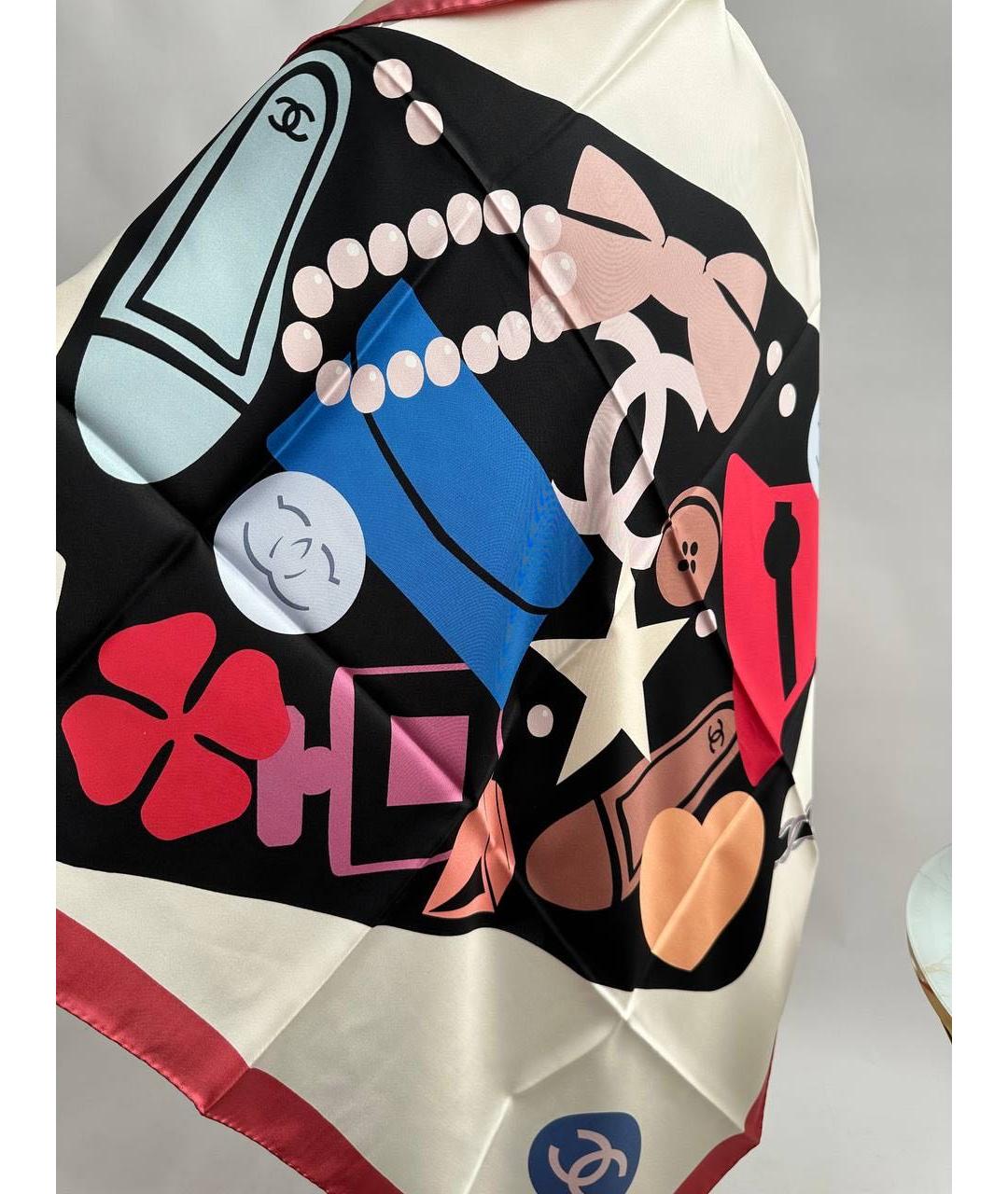 CHANEL Мульти шелковый платок, фото 8