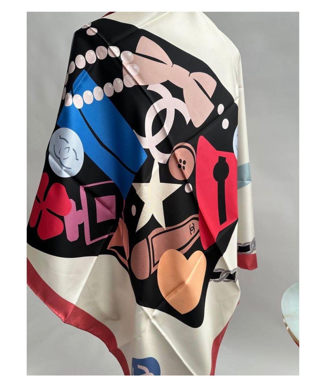 CHANEL Мульти шелковый платок, фото 7