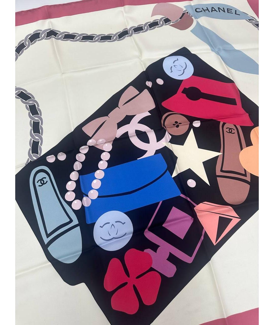 CHANEL Мульти шелковый платок, фото 6