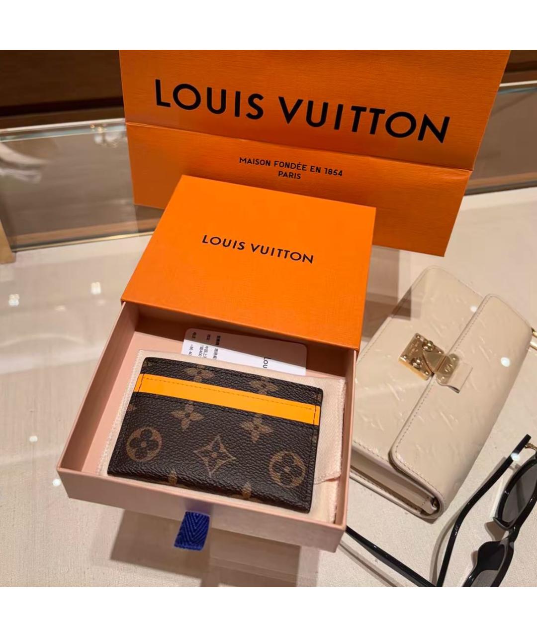 LOUIS VUITTON Оранжевый кардхолдер, фото 4