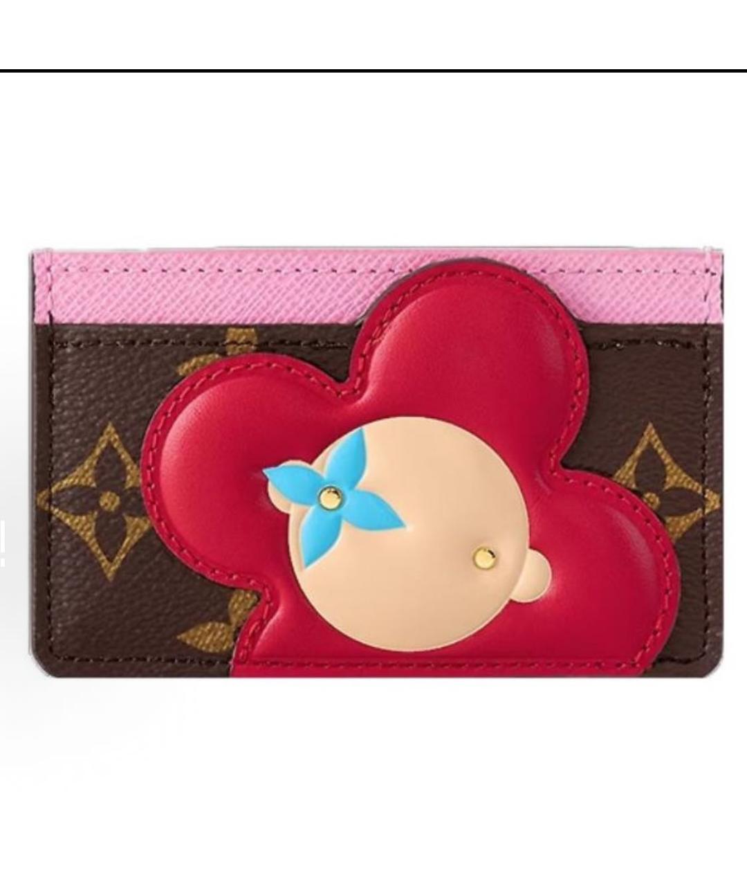 LOUIS VUITTON Красный кожаный кардхолдер, фото 5