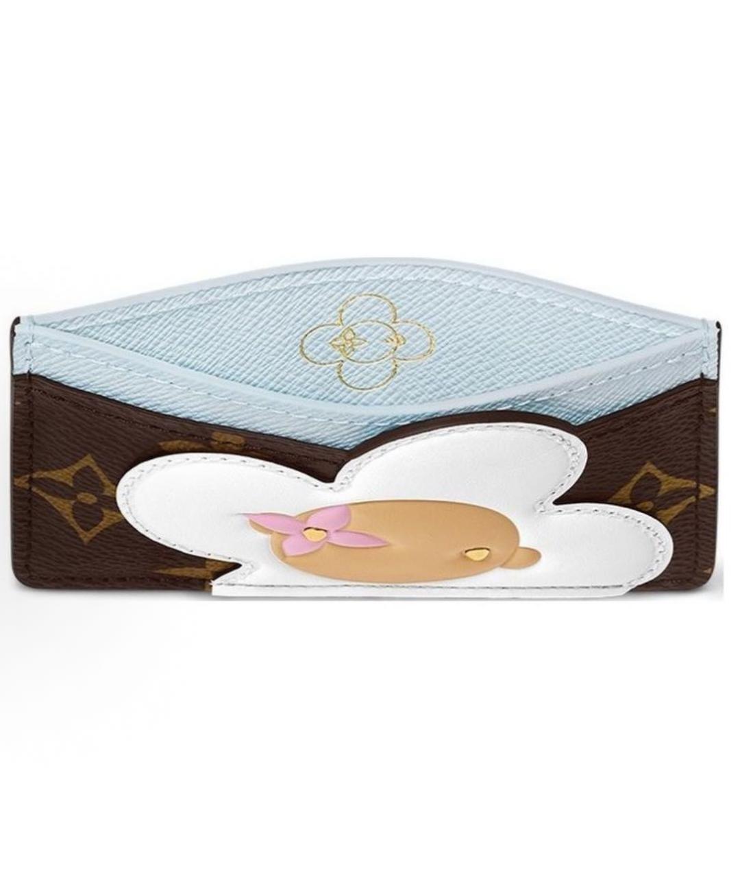 LOUIS VUITTON Коричневый кожаный кардхолдер, фото 3