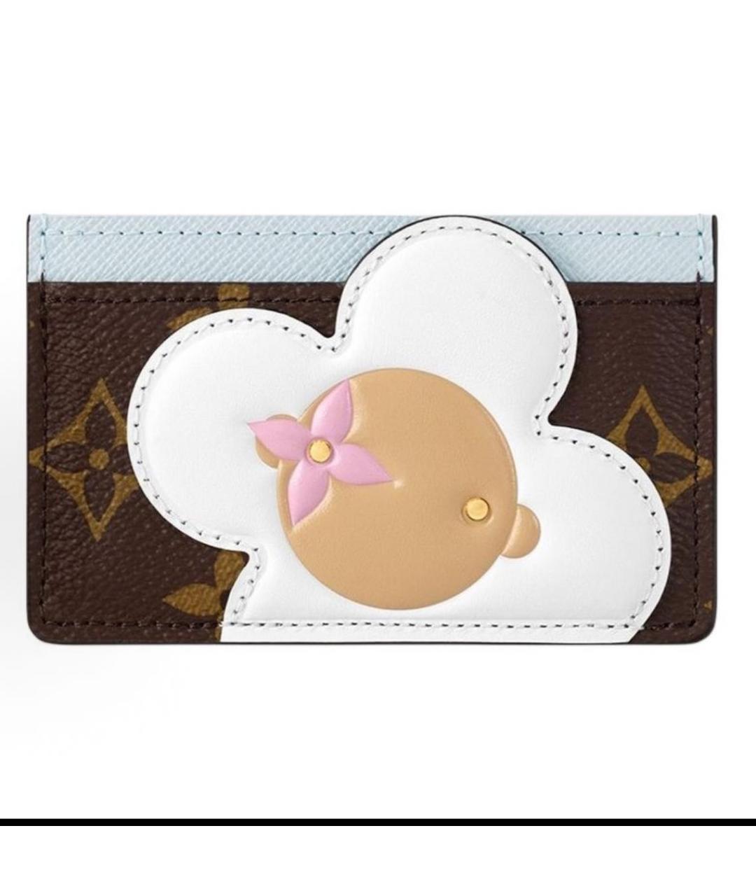 LOUIS VUITTON Коричневый кожаный кардхолдер, фото 5