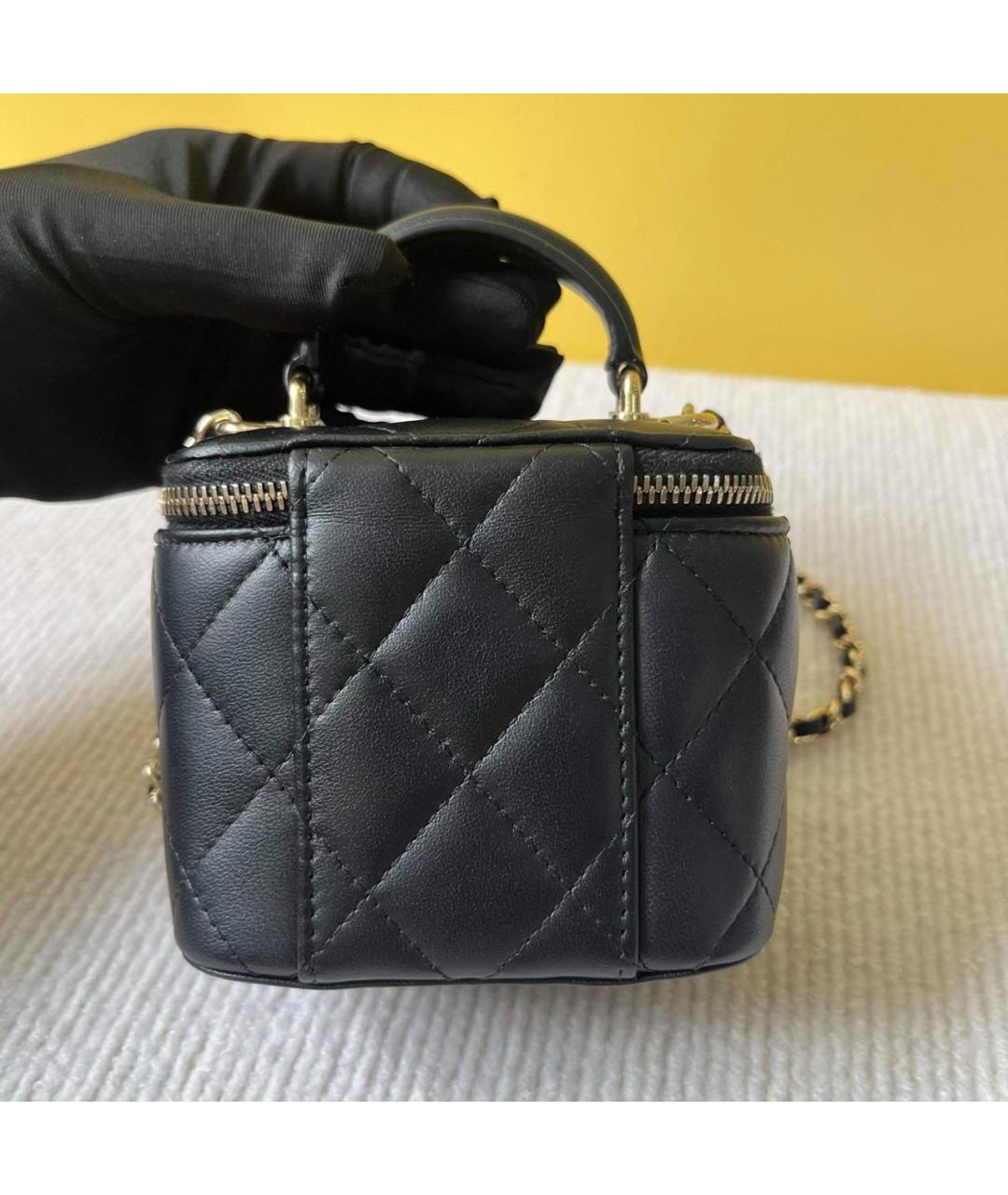 CHANEL Черная кожаная сумка через плечо, фото 2