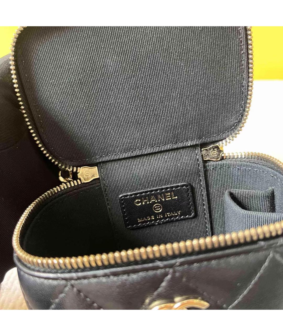 CHANEL Черная кожаная сумка через плечо, фото 8