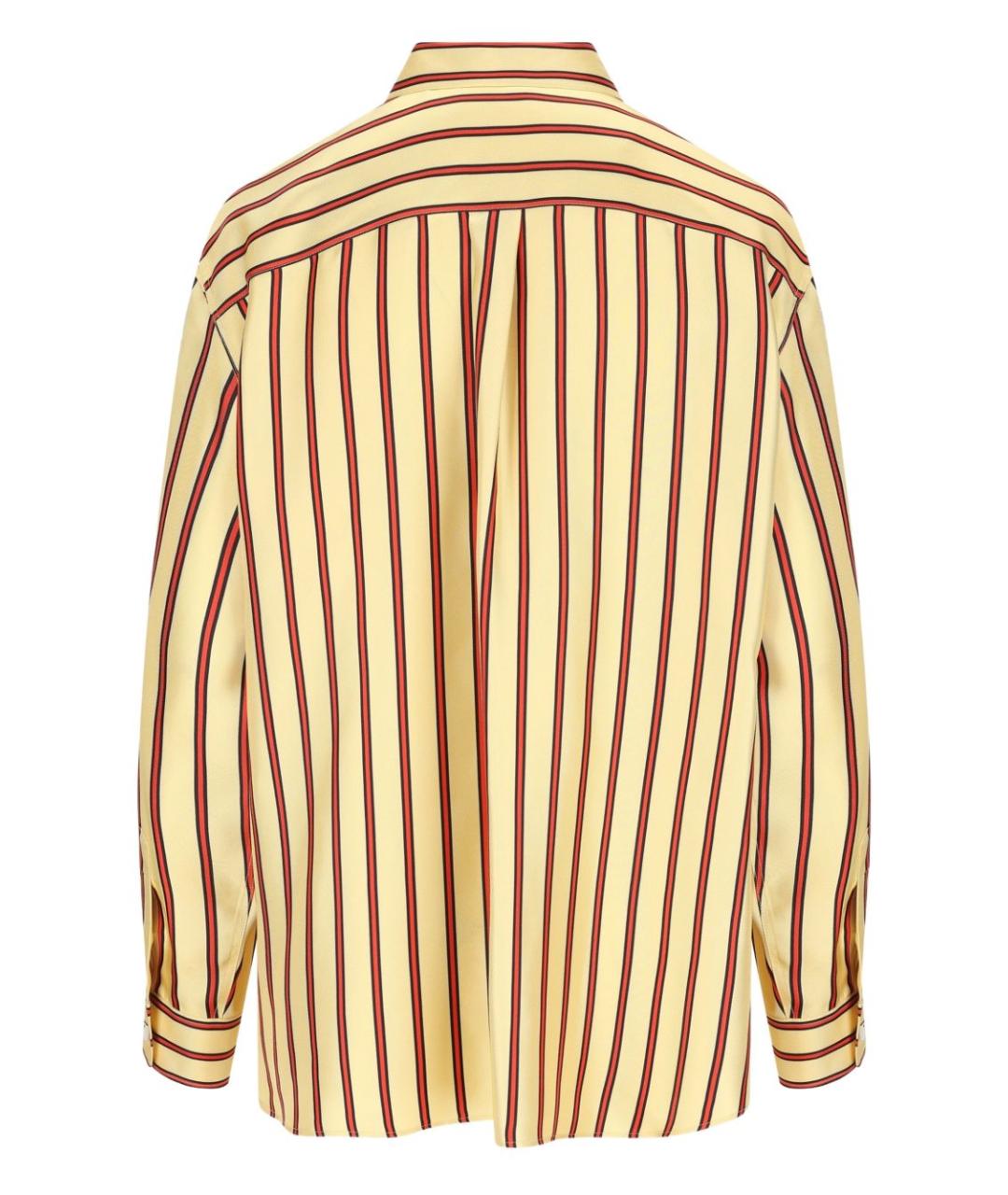 CELINE Желтая шелковая рубашка, фото 3