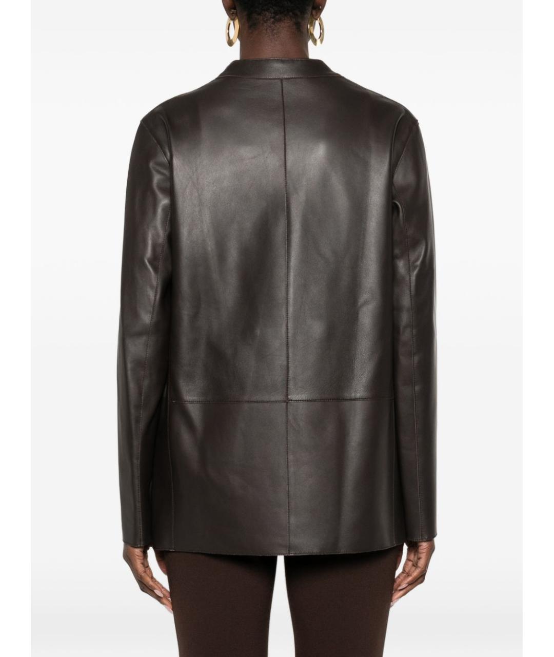 EMPORIO ARMANI Коричневый кожаный жакет/пиджак, фото 5