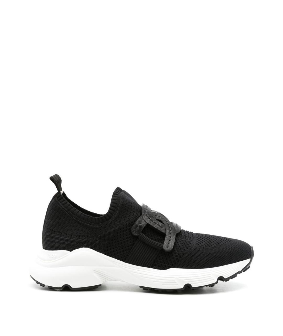 TOD'S Черные текстильные кроссовки, фото 1