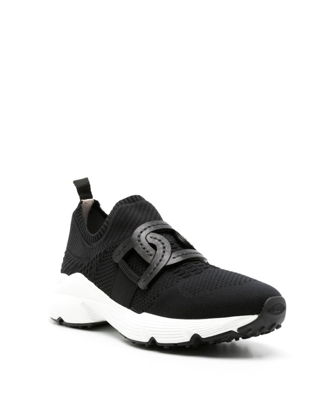 TOD'S Черные текстильные кроссовки, фото 4