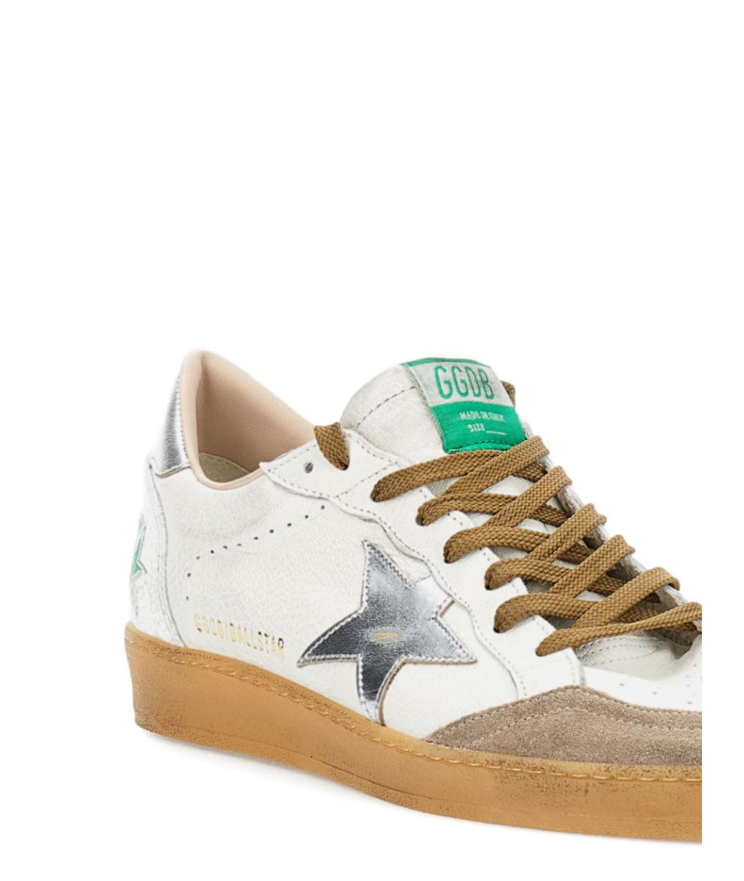 GOLDEN GOOSE DELUXE BRAND Белые кожаные низкие кроссовки / кеды, фото 4