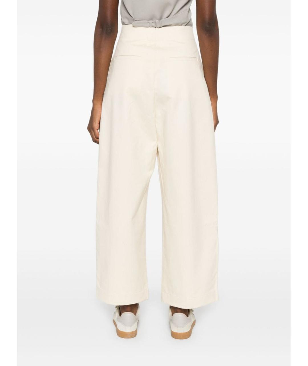 STUDIO NICHOLSON Бежевые хлопковые прямые брюки, фото 7