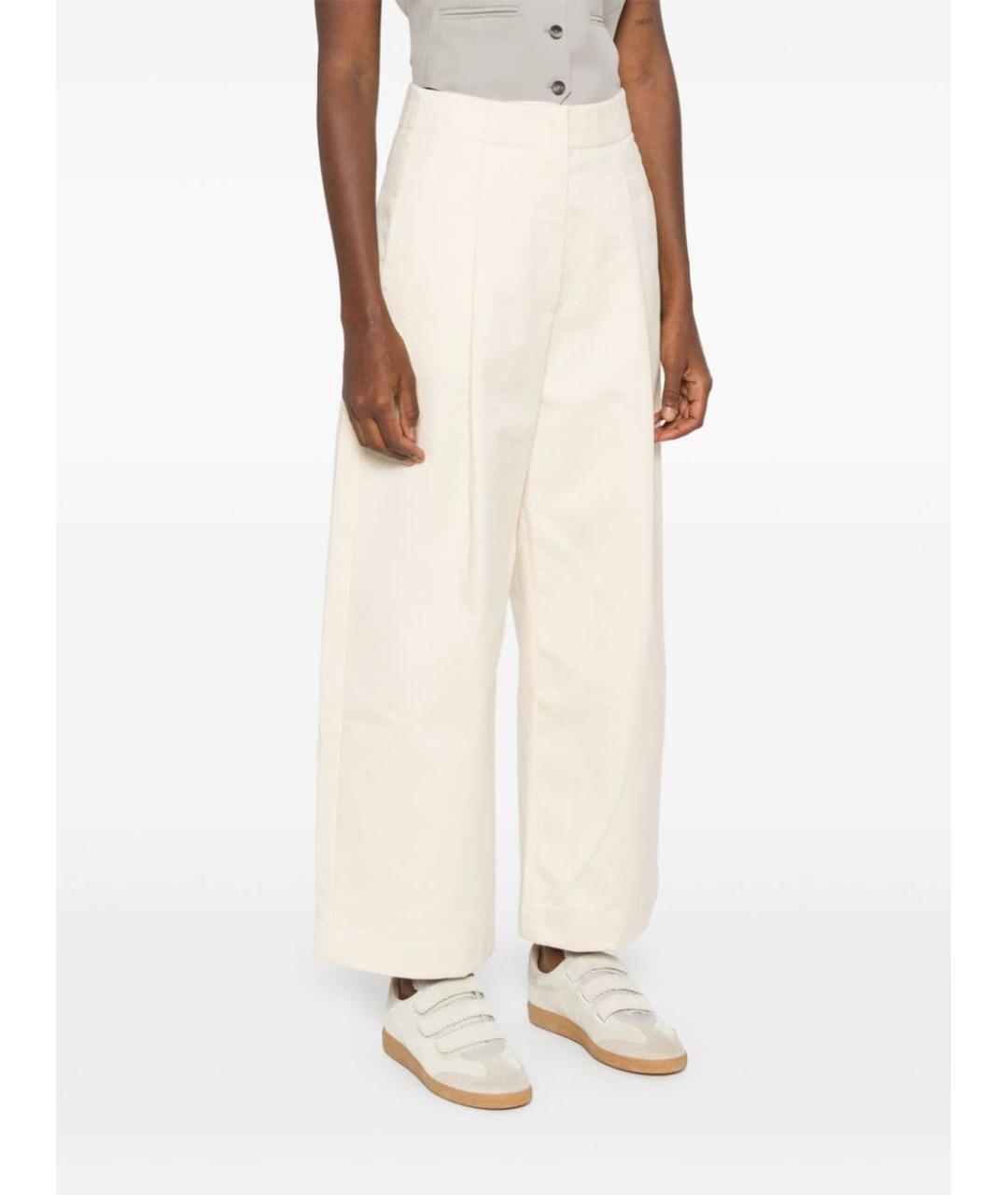 STUDIO NICHOLSON Бежевые хлопковые прямые брюки, фото 8