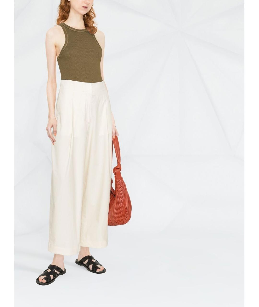 STUDIO NICHOLSON Бежевые хлопковые прямые брюки, фото 6