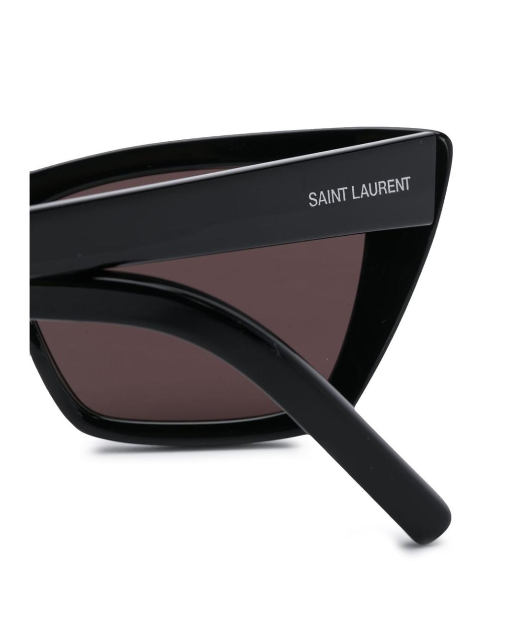 SAINT LAURENT Черные пластиковые солнцезащитные очки, фото 3
