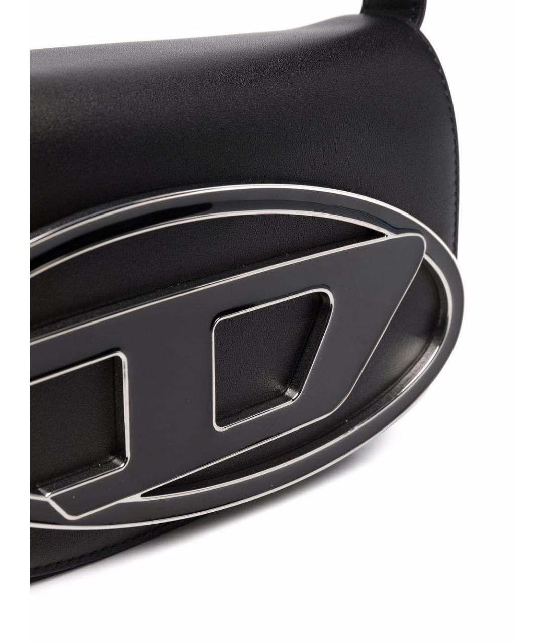 DIESEL Черная кожаная сумка через плечо, фото 2