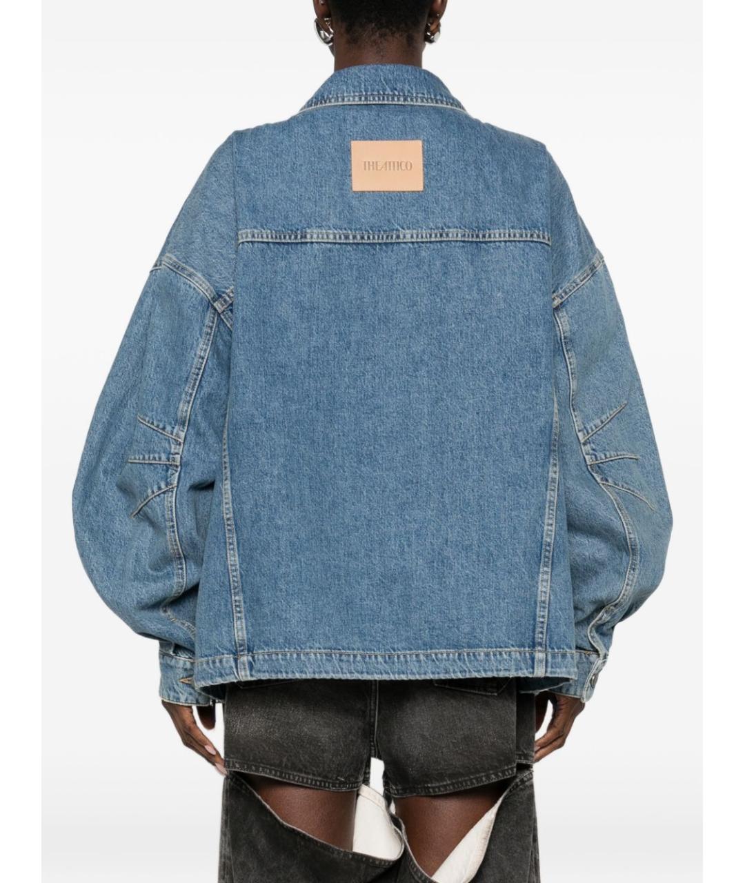 THE ATTICO Голубая хлопковая куртка, фото 5