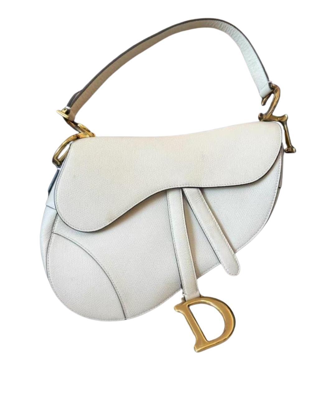 CHRISTIAN DIOR Бежевая кожаная сумка с короткими ручками, фото 1