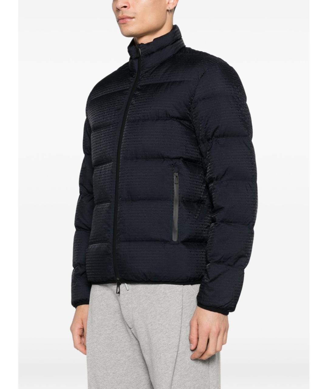EMPORIO ARMANI Темно-синий полиамидовый пуховик, фото 3