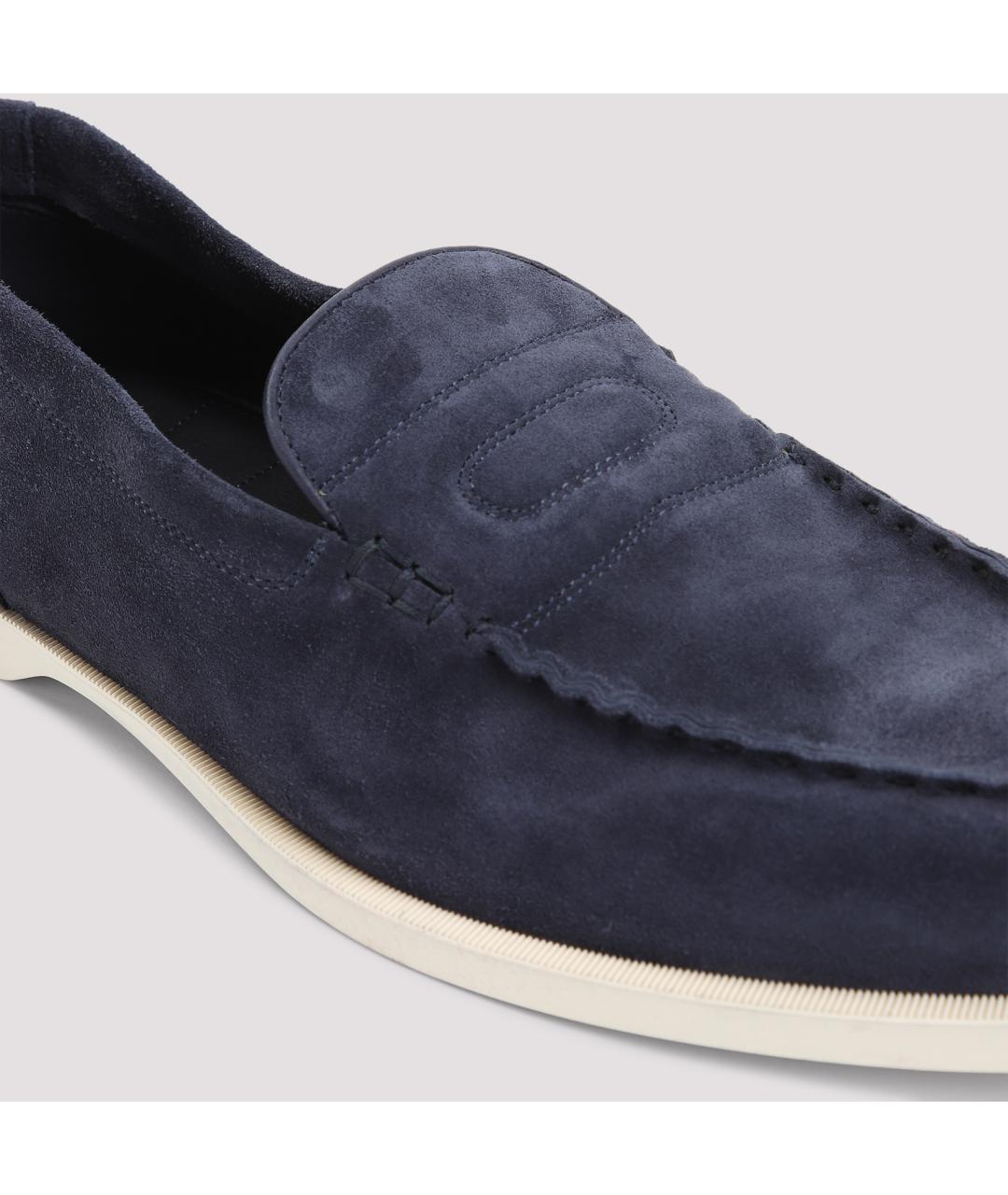 JOHN LOBB Синие замшевые лоферы, фото 4