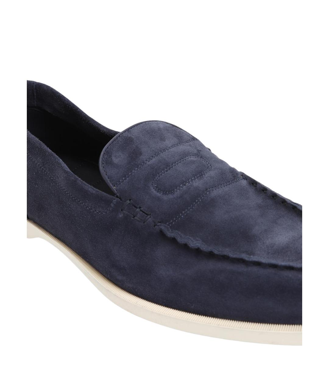 JOHN LOBB Синие замшевые лоферы, фото 4