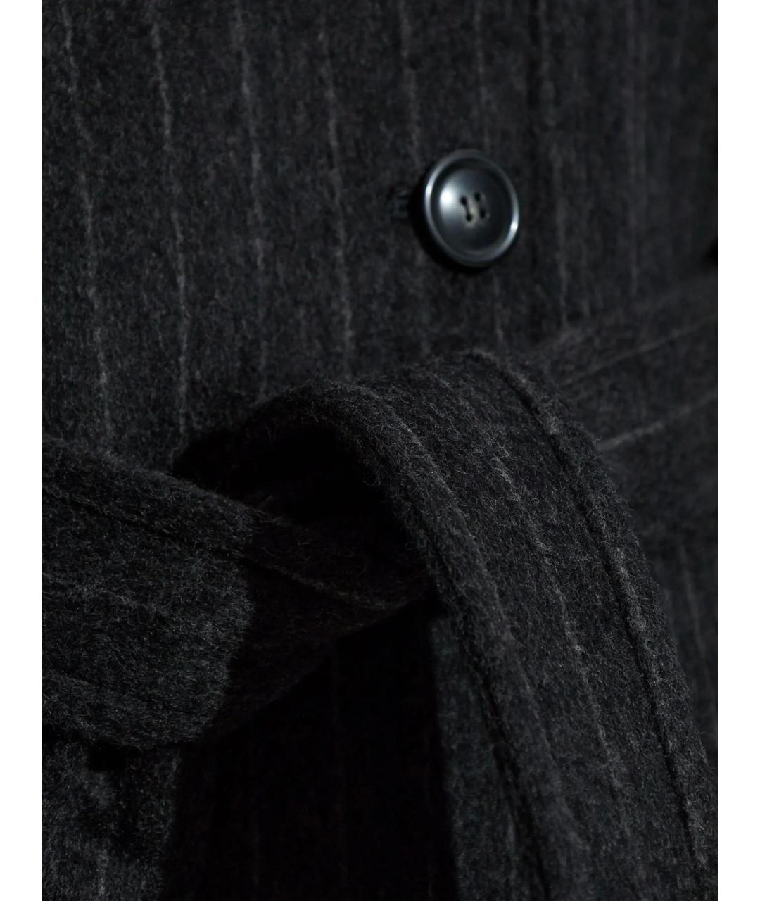 SPORTMAX Черное шерстяное пальто, фото 2