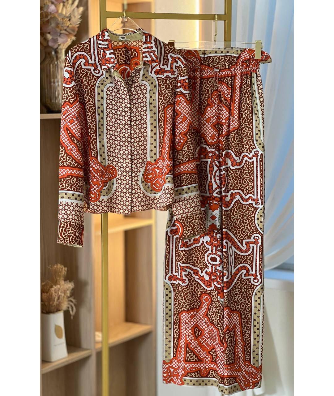 HERMES Шелковый костюм с брюками, фото 8