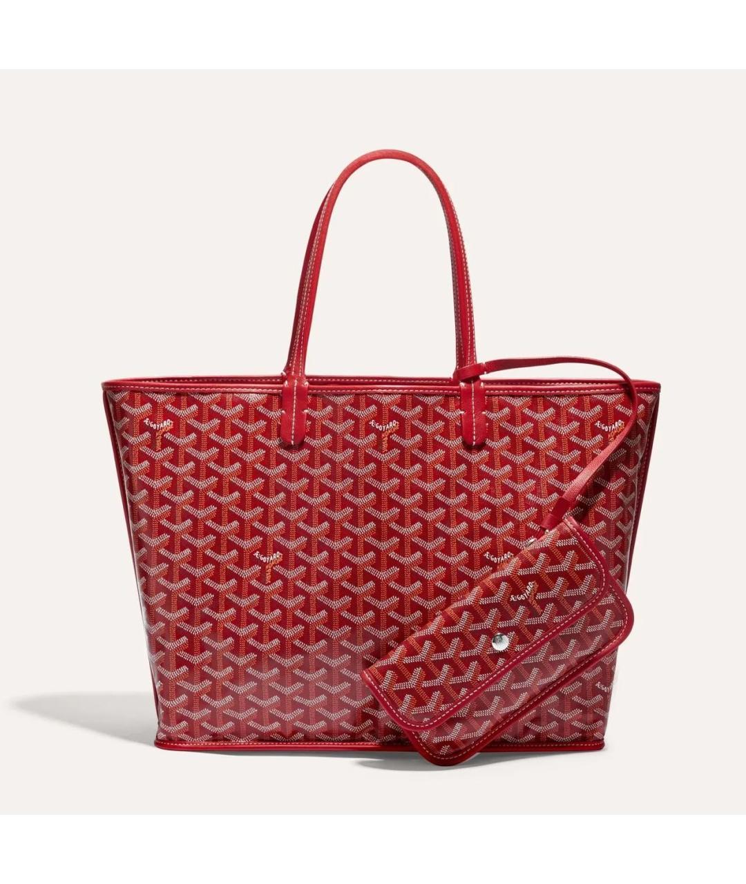 GOYARD Красная сумка тоут, фото 7