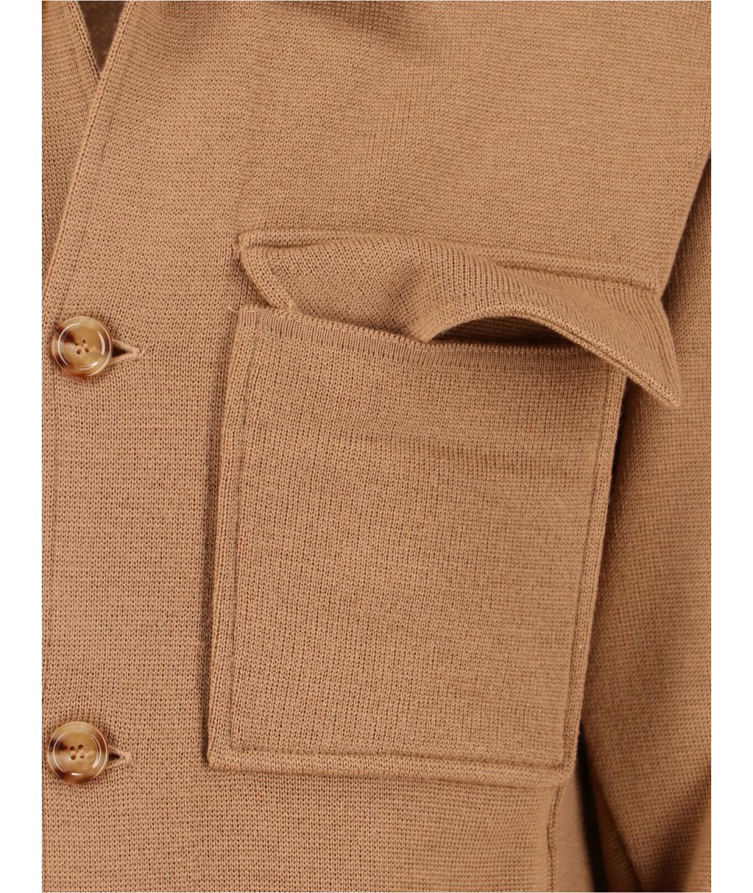 LARDINI Коричневая шерстяная куртка, фото 5