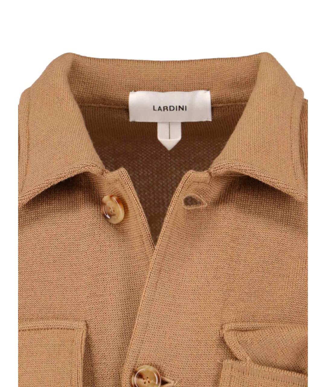 LARDINI Коричневая шерстяная куртка, фото 4