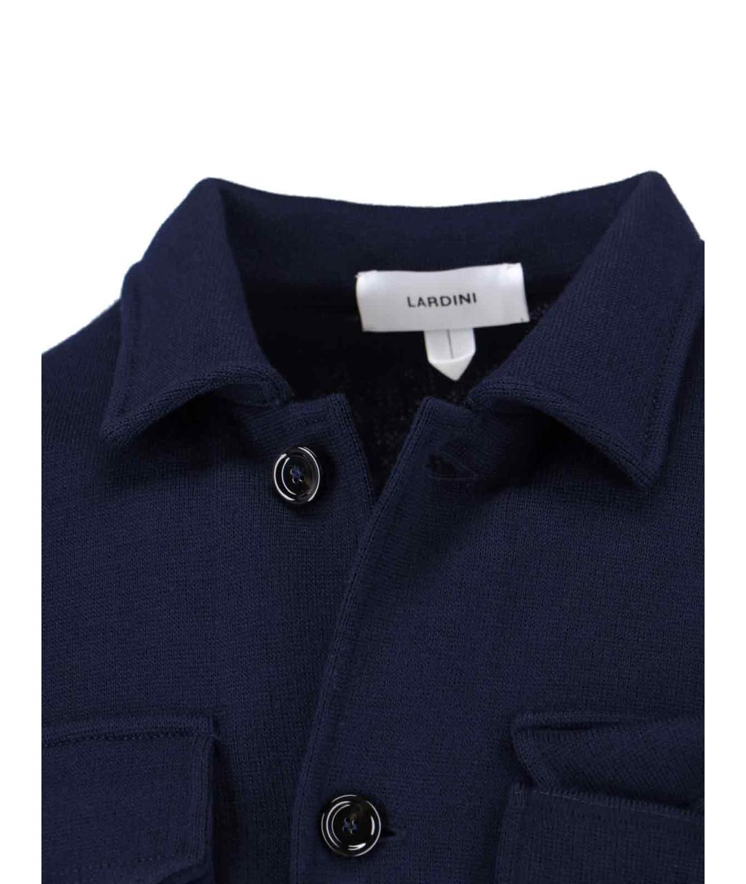 LARDINI Синяя шерстяная куртка, фото 3