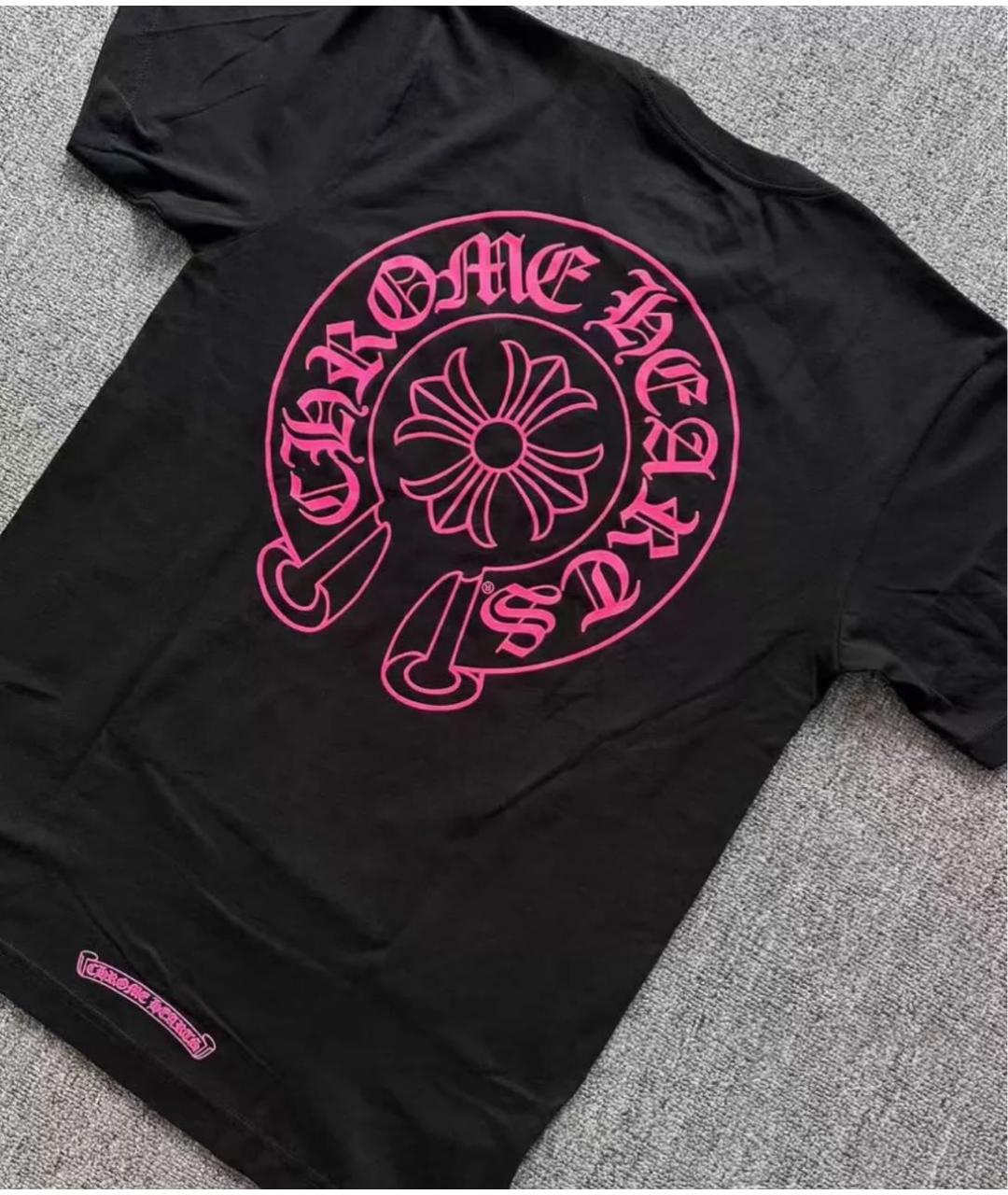 CHROME HEARTS Черная хлопковая футболка, фото 4