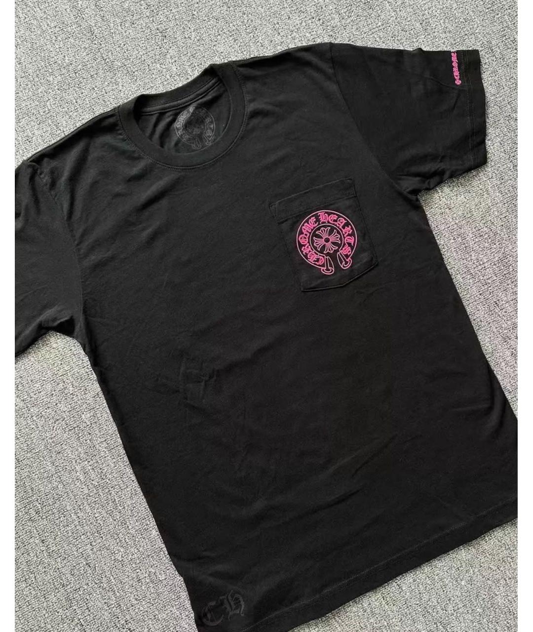 CHROME HEARTS Черная хлопковая футболка, фото 3