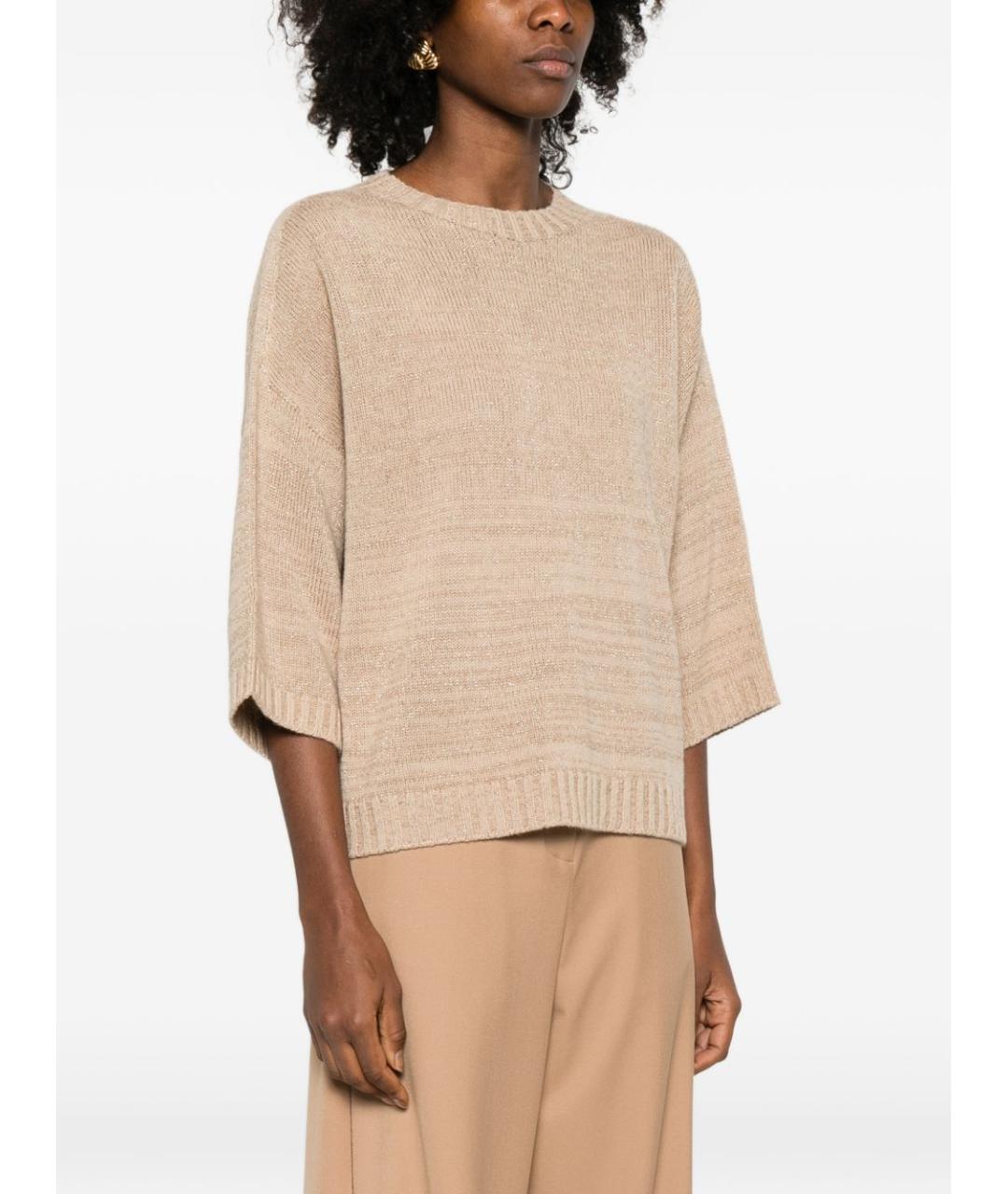 FABIANA FILIPPI Бежевый шерстяной джемпер / свитер, фото 5