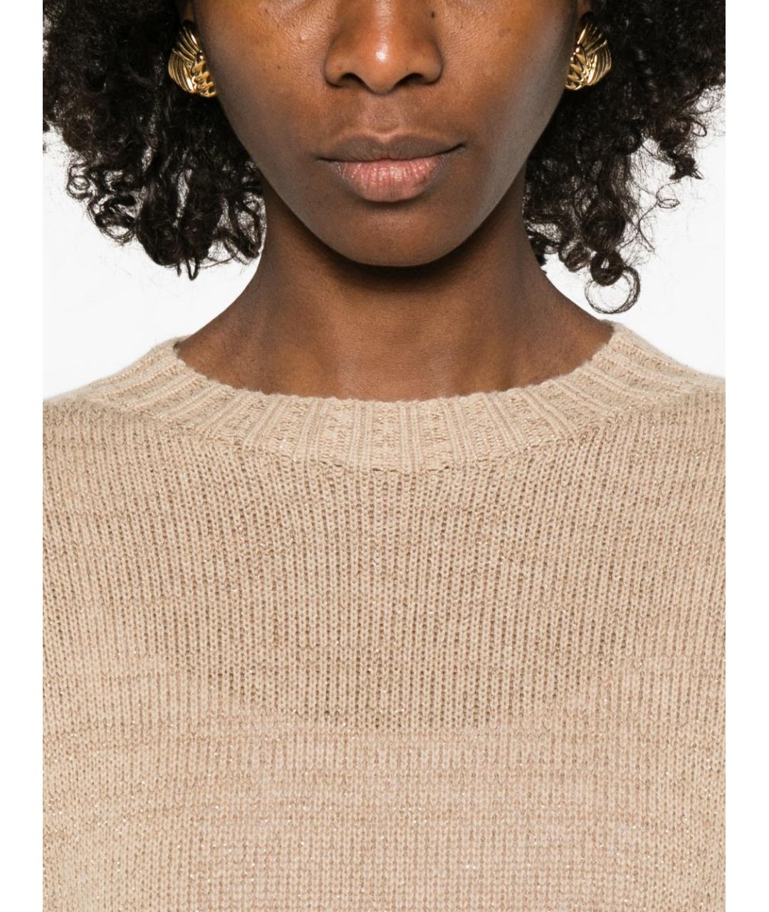 FABIANA FILIPPI Бежевый шерстяной джемпер / свитер, фото 2