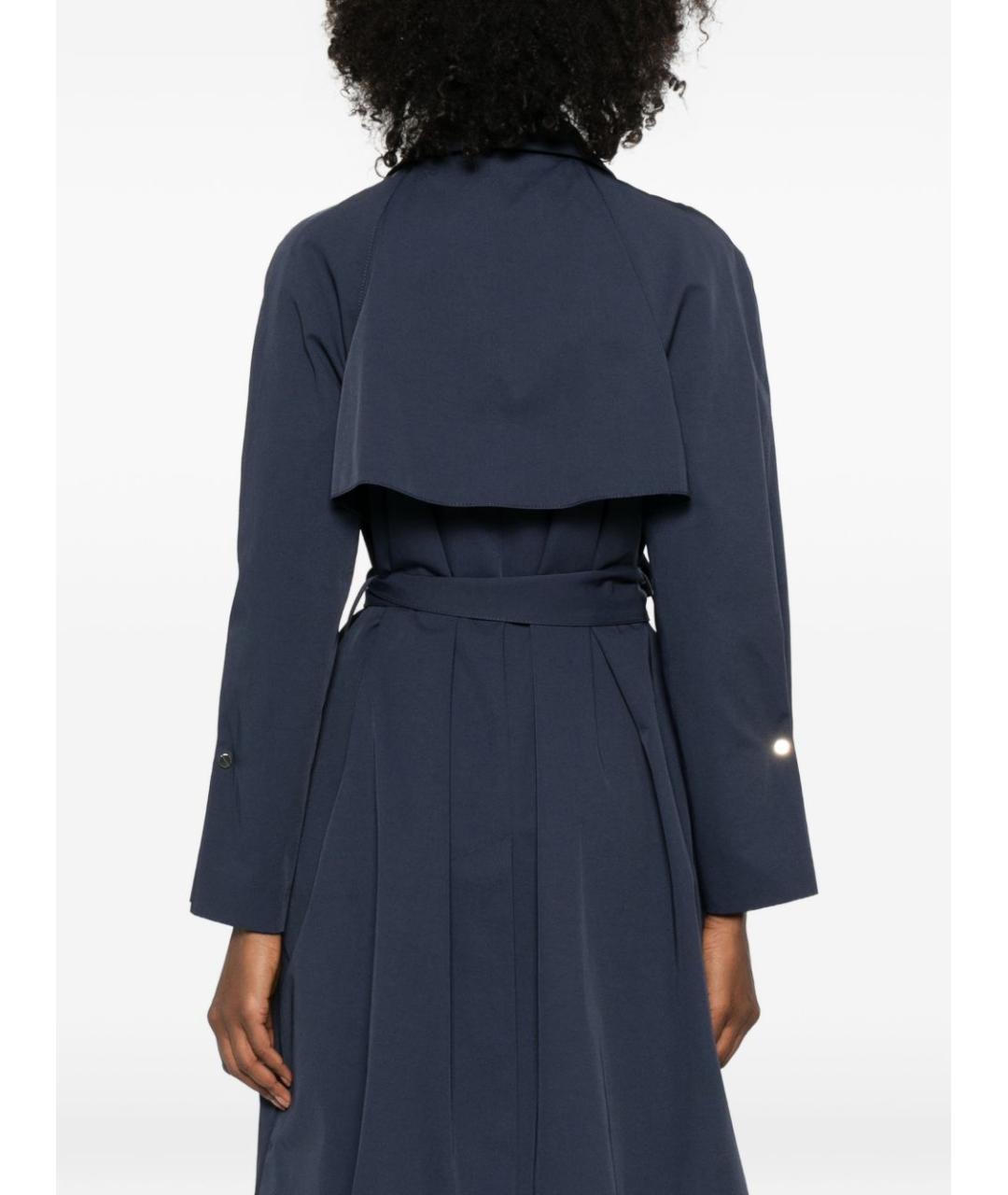 EMPORIO ARMANI Синий хлопковый тренч/плащ, фото 3