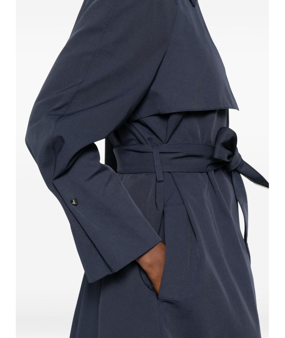 EMPORIO ARMANI Синий хлопковый тренч/плащ, фото 5