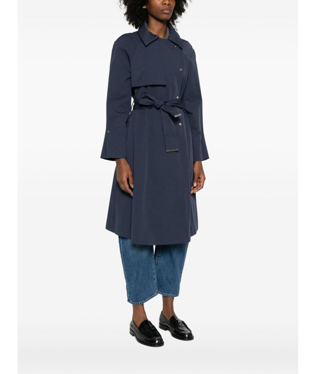 EMPORIO ARMANI Синий хлопковый тренч/плащ, фото 4